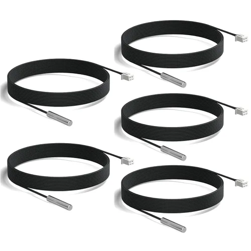 Vista 12 de DROK 3 piezas de sonda de sensor de temperatura de 10K, sonda de temperatura impermeable de 1 metro, sonda de temperatura de acero inoxidable 3950