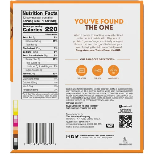 Vista 2 de ONE Barras de proteínas, donut glaseado de arce, sin gluten, con 0.71 onzas de proteína y 0.04 onzas de azúcar, grapas de despensa, 2.12 onzas