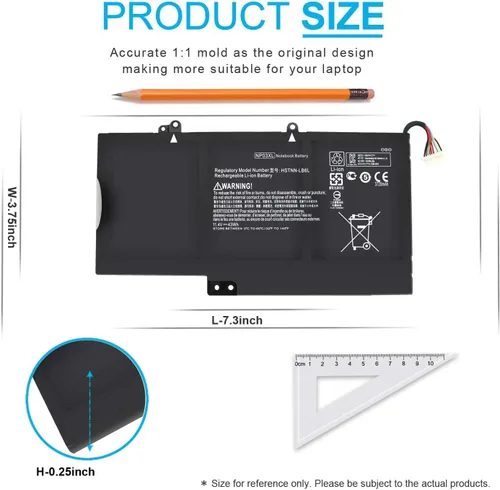 Vista 4 de NP03XL 761230-005 Batería para HP Envy X360 15-u010dx 15-u011dx 15-u110dx 15-u111dx 15-u473cl 15-u483cl 15-u363cl Pavilion X3600 13-AUS 010dx