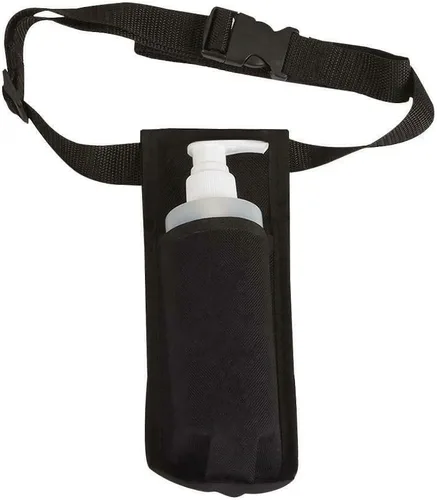 Vista 3 de Funda para botella de masaje, paquete de cintura duradera, kit de funda de botella individual, correa ajustable, dispensador de aceite esencial