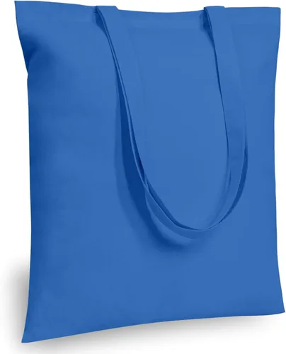 Vista 24 de TOPDesign Paquete de 10 bolsas de mano económicas de algodón de 11.8"x13", bolsas de tela ligeras y pequeñas reutilizables para compras de Beige