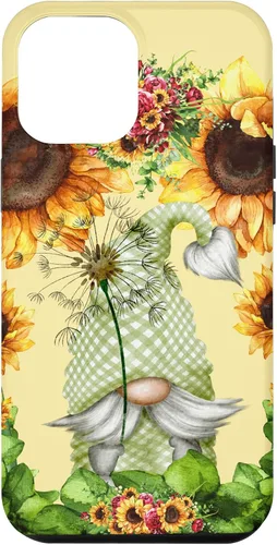 Vista 26 de Floral Sunflower Motif for Dandelion Lovers and Summer Gnome Case for iPhone 17