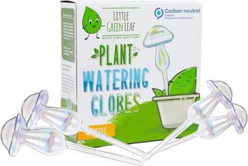 Vista 8 de Little Green Leaf Bombas de Riego Automáticas para Plantas, Insertos de Maceta de Riego Automático (Set de 10) Bombas de Plástico Transparente 6