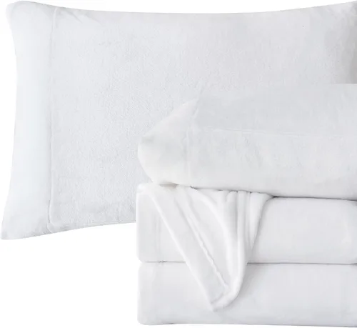 Vista 10 de Elegant Comfort - Juego de sábanas de franela de terciopelo de lujosamente suave de 4 piezas para las fiestas - Calidad premium - Juego de sábanas