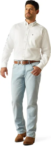 Vista 80 de Ariat Camisa de sarga con logotipo del equipo para hombre