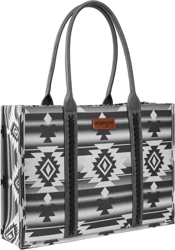 Vista 6 de Wrangler Aztec Tote Bag for Women Boho Shoulder Purses and Handbags