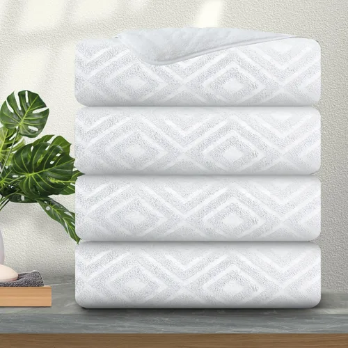 Vista 14 de Ferdilan Juego de 8 toallas de baño extra grandes, 2 toallas de baño de gran tamaño (35 x 70 pulgadas), 2 toallas de mano, 4 toallas para la cara