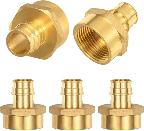 Vista 17 de Paquete de 2 adaptadores Pex-A hembra, 1 pulgada hembra NPT a 1 pulgada PEX-A latón expansión PEX-A accesorios PEX-A, latón sin plomo NSF/ANSI 61