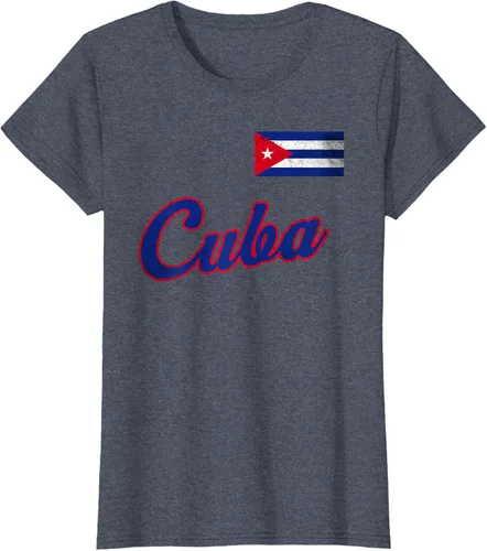 Vista 14 de Camiseta cubana con bandera de béisbol de Cuba 2023, Negro