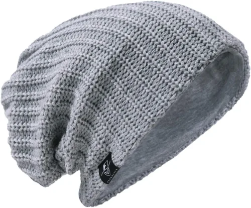 Vista 16 de VECRY Gorro de punto holgado para hombre, diseño de cráneo, largo y holgado, hip-hop, para invierno y verano, B305 B305-negro