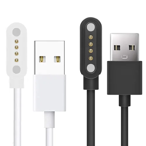 Vista 7 de Lamshaw Cargador de reloj inteligente T92, cable de carga USB magnético de repuesto, cable de cargador compatible con Meet Romance T92 Smart Negro