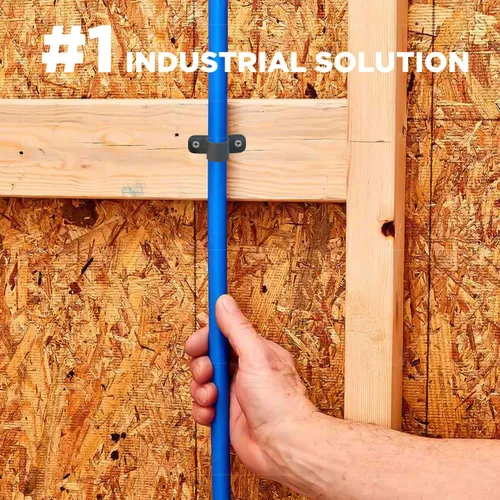 Vista 7 de Highcraft PXSTND001-10 PEX Abrazadera de suspensión estándar de 1 pulgada; plástico duro (paquete de 10), gris