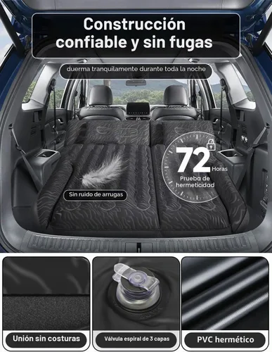 Vista 3 de Umbrauto colchón de aire para SUV para acampar en el coche, colchón de aire impermeable e inflable rápidamente con bomba eléctrica, se adapta a