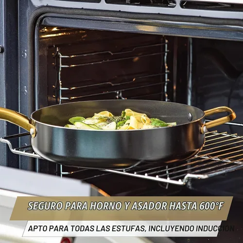 Vista 8 de Blue Diamond Sartén antiadherente de cerámica con infusión de diamante de 5 Negro