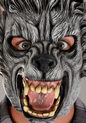 Vista 3 de FUN Costumes Máscara de lobo gris para adulto