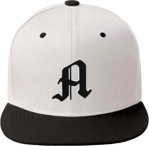 Vista 1519 de Daxton Gorra clásica con visera de billete plano con letras del alfabeto inglés antiguo de la A a la Z