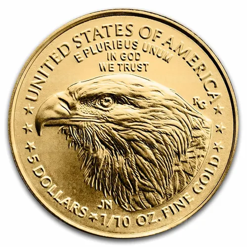 Vista 8 de Casa de la Moneda de los Estados Unidos 2025 American Gold Eagle 1/10 de onza Moneda de prueba, marca de la Casa de la Moneda de EE. UU., oro