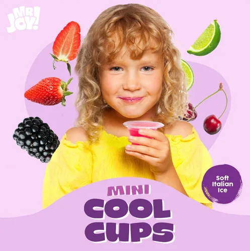 Vista 2 de Mr. Joy Soft Italian Ices - Paquete variado de mini tazas frías de sabores surtidos no congelados (40 x 1.34 onzas) - Freeze & Enjoy - 40 mini tazas