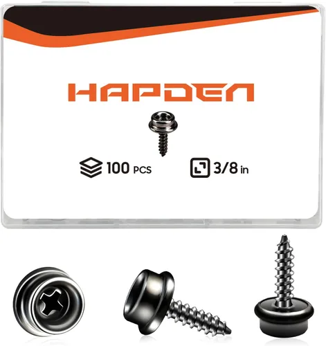 Vista 7 de Broches de lona para barco, broches marinos de acero inoxidable, kit de acero inoxidable para cubierta de barco con tornillo a presión de 3/8 Plata