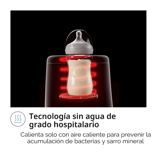 Vista 2 de Baby Brezza AirSwirl Calentador de biberones sin agua – Calienta de manera segura leche materna + fórmula – Los biberones se mantienen secos +