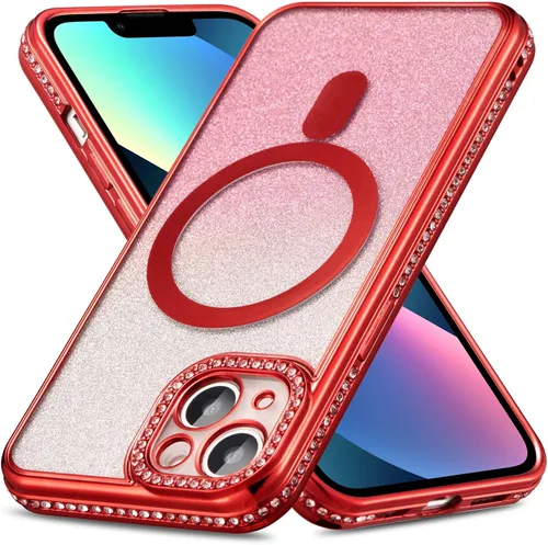 Vista 18 de ZCDAYE Funda con purpurina para iPhone 11 con decoración de diamantes, funda brillante de lujo con protector de cámara compatible con carga sin