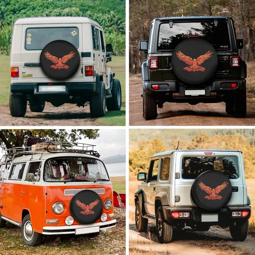 Vista 3 de Cubiertas de neumáticos de repuesto para remolque de caravana, Flying Phoenix, resistentes a la intemperie, a prueba de polvo, universales