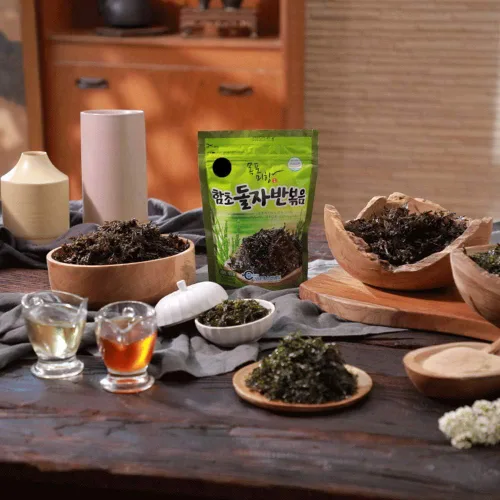 Vista 3 de Minecook Hamcho coreano premium asado mar salado algas sazonadas Gimbap Laver Savory Snack 2.29 oz x 2 Pack/Nori Snack