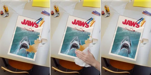 Vista 4 de Jaws - Póster de película (estilo regular, retro, vintage, tamaño: 24 x 36 pulgadas) (póster laminado)
