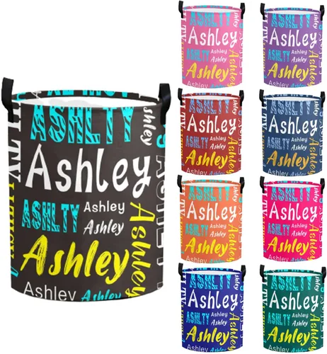 Vista 20 de Cesta de lavandería personalizada con nombre, cesta de lavandería plegable con asa para baño, sala de estar, dormitorio