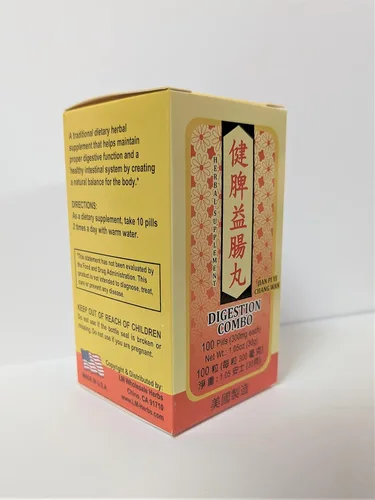 Vista 3 de Combo de digestión - Suplemento de hierbas Jian Pi Yi Chang Wan ayuda a la función digestiva y al sistema intestinal saludable de 300 mg 100
