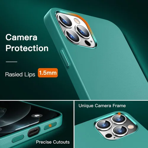 Vista 2 de GOODVISH Funda magnética diseñada para iPhone 12 Pro Max, compatible con MagSafe Charger, PC mate ultra fina