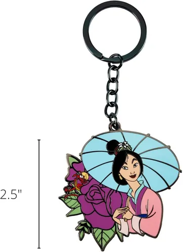Vista 4 de Loungefly Disney Mulan - Llavero con diseño floral