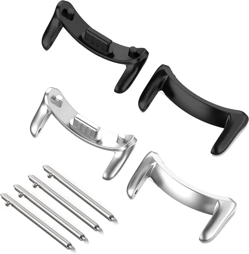 Vista 9 de FitTurn Paquete de 2 adaptadores de correa de reloj de metal, cierre/conector compatibles con Xiaomi Smart Band 8 modelos de relojes. Viene