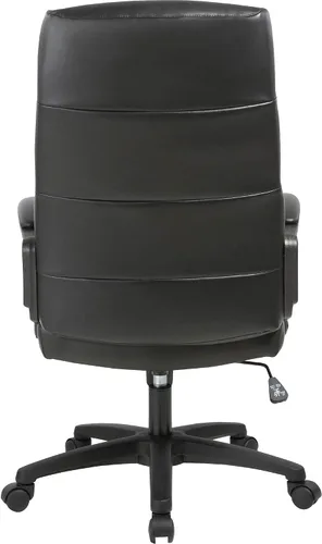 Vista 4 de Lorell Silla ejecutiva de cuero negro con respaldo alto Soho