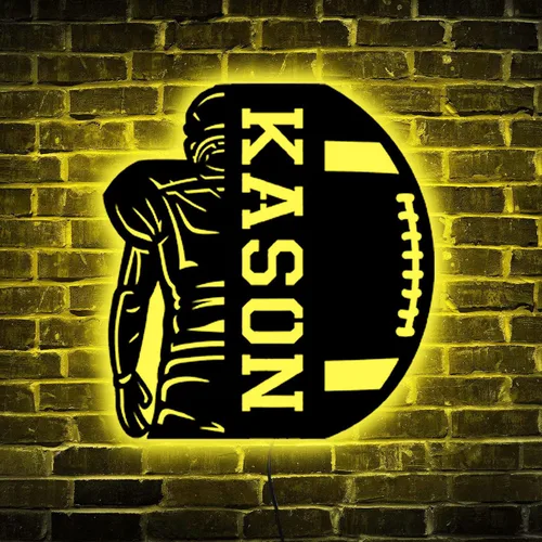 Vista 9 de Letrero de béisbol personalizado, nombre de jugador de béisbol personalizado, luz LED de béisbol, letrero de pelota de béisbol personalizado