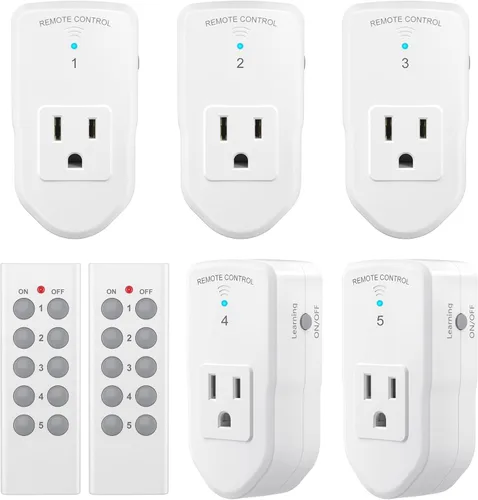 Vista 9 de BN-LINK Interruptor de salida eléctrica con control remoto inalámbrico para luces, ventiladores, luces navideñas, pequeños electrodomésticos, rango
