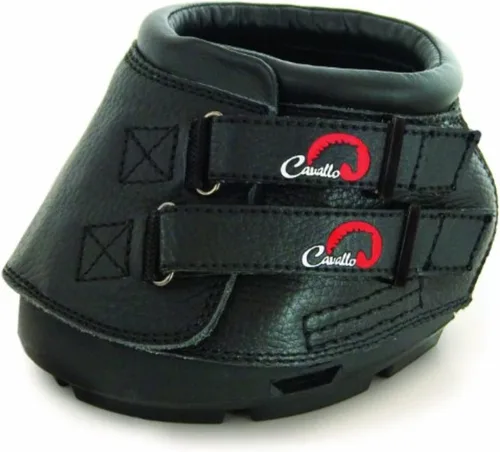 Vista 4 de Cavallo bota para pezuña de caballo simple, color negro, talla 2, Negro