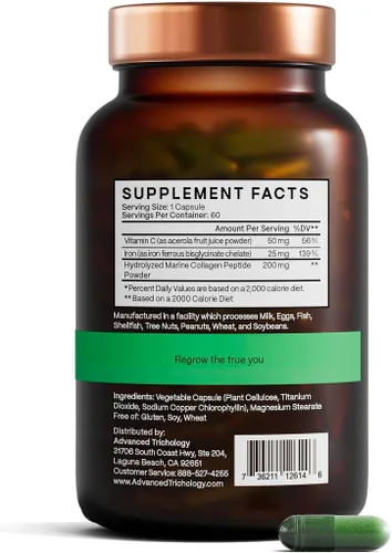 Vista 8 de DermaIRON Suplemento de hierro para mujeres y hombres, plancha suave para baja ferritina y apoyo a la anemia, adelgazamiento del cabello y apoyo a