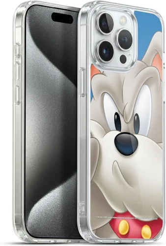 Vista 88 de Head Case Designs Funda de gel de cara completa con licencia oficial de Tom y Jerry Jerry [protección de grado militar] compatible con Apple iPhone