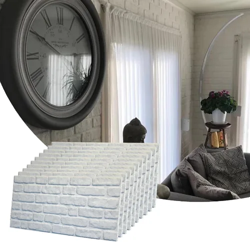Vista 59 de Dundee Deco Paneles de pared 3D de ladrillo sintético, revestimiento, paneles de pared con aspecto de piedra gris, revestimiento de espuma