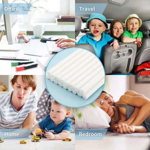 Vista 4 de 40 piezas de algodón de filtro de humidificador de repuesto, filtros de mini humidificador de viaje, filtros para automóvil, piezas de repuesto