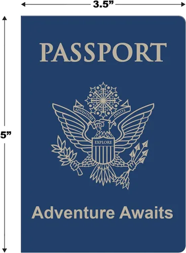 Vista 2 de Beistle Pasaportes falsos de 12 piezas para todo el mundo, suministros de fiesta temática de viaje, fabricados en Estados Unidos desde 1900