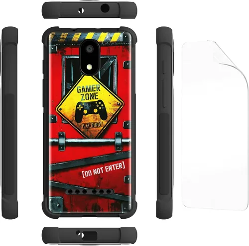 Vista 9 de jioeuinly UMX U696CL - Funda gruesa compatible con UMX Unimax U696CL funda de teléfono + protector de pantalla de TPU suave DJS