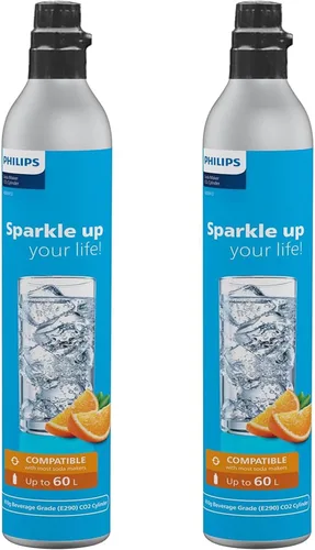 Vista 6 de PHILIPS Botellas de carbonatación, paquete doble de 1 litro, botellas de agua con gas reutilizables para mascotas compatibles