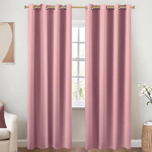 Vista 65 de KOUFALL Cortinas de Baño Aqua para Ventana, Juego de 2 Paneles Decoración Costera Cortinas Cortas Opacas para Ventana Pequeña de Cocina Puerta