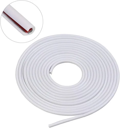 Vista 7 de Protector de puerta de automóvil de 16.4 ft, tira de goma antiarañazos, color blanco