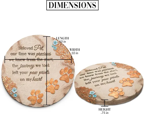 Vista 5 de Pavilion Gift Company 19059 Light Your Way - Piedra conmemorativa de jardín, 10 pulgadas, querida mascota