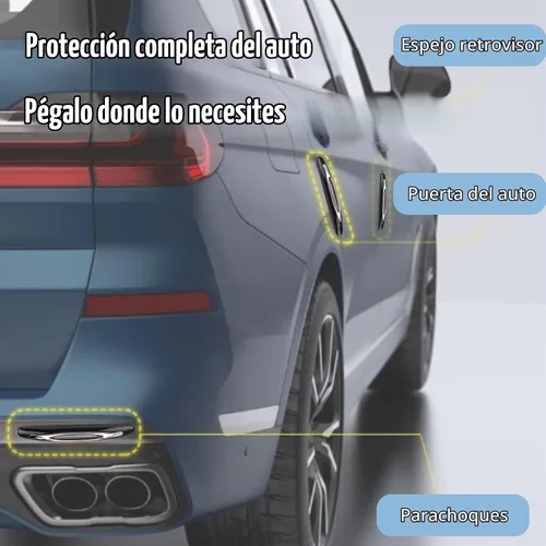 Vista 2 de Acouto Protector de borde de puerta de automóvil, 4 unidades, PVC, protector de borde de puerta de automóvil, tiras protectoras de puerta
