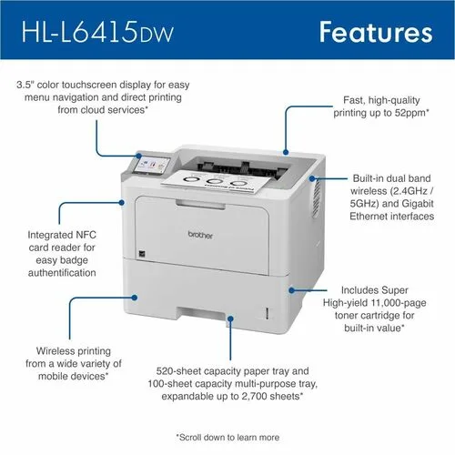 Vista 6 de DAMAGE BOX HLL6415DW Mono Laser Printer