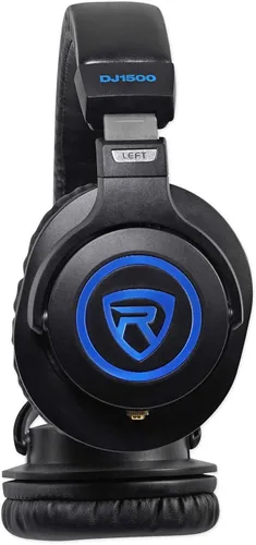Vista 4 de Rockville Auriculares DJ con cable de bobina desmontable, caso+almohadilla extra (DJ1500) Includes Hard Case, Extra Ear Pads, Gold-Plated 1/4